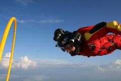 Freifall mit hula hoop